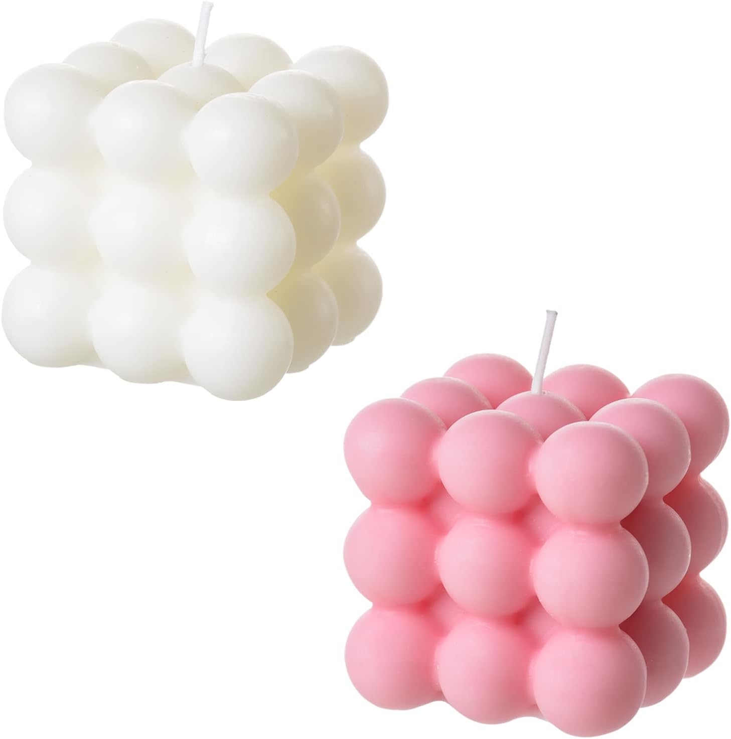 Bubble Candle – Cube Soy Wax Candles, Home Decor Candle, Scented Candle Set 2 Pieces, Home Use and Gifting   price checker  