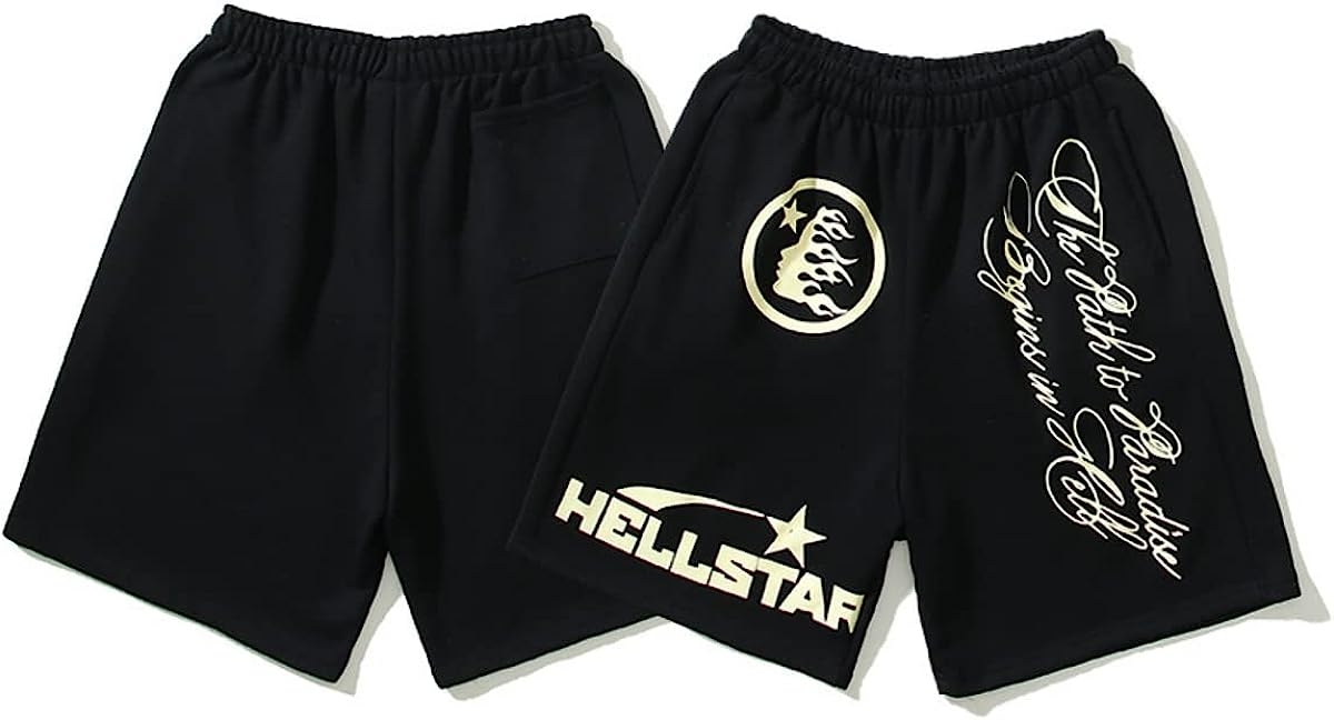 Hellstar Studios Shorts Elastic Waist Casual Pajama Pocket Jogger Hiphop Classic Fit Short Pants   price checker   price