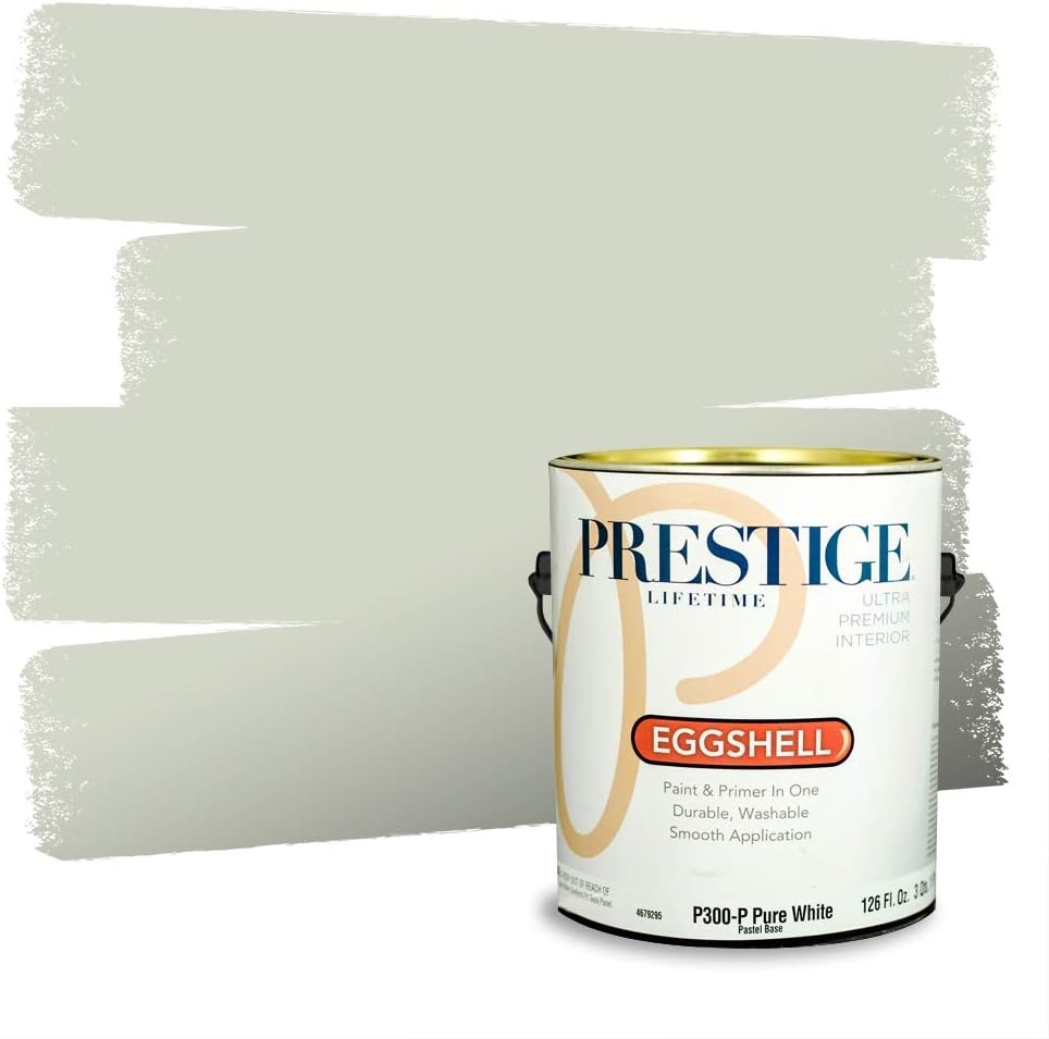Prestige Paints Exterior Paint and Primer In One, 1-Gallon, Semi-Gloss, Comparable Match of Valspar* Sensual Jade*   Import