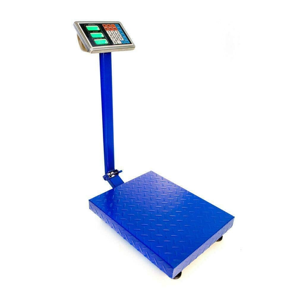 MOCCO 660lbs/300kg Industrial Platform Weight Bench Scale Accurate Digital Large Platform Shipping Balance Postal Scales for