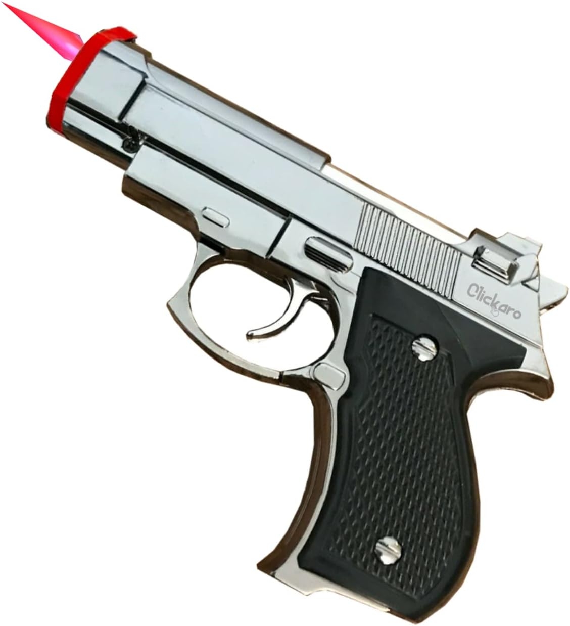 Clickaro 9MM 1/2 Scale Beretta M92G Jet Flame Gun Refillable Butane Windproof Torch Pistol Lighter – Adjustable Flame   price