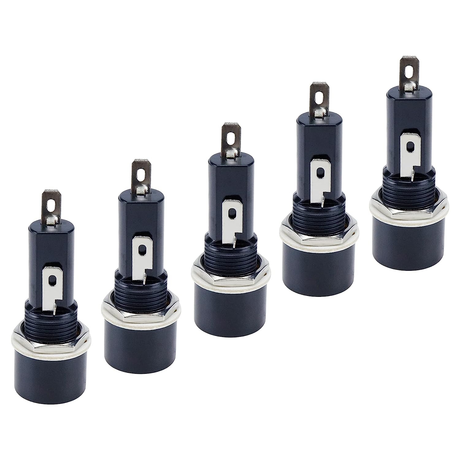 T Tulead Fuse Holder 250V Panel Mount Fuse Socket 15A (Max.) Screw Cap Fuse Holders Pack of 5   price checker   price checker