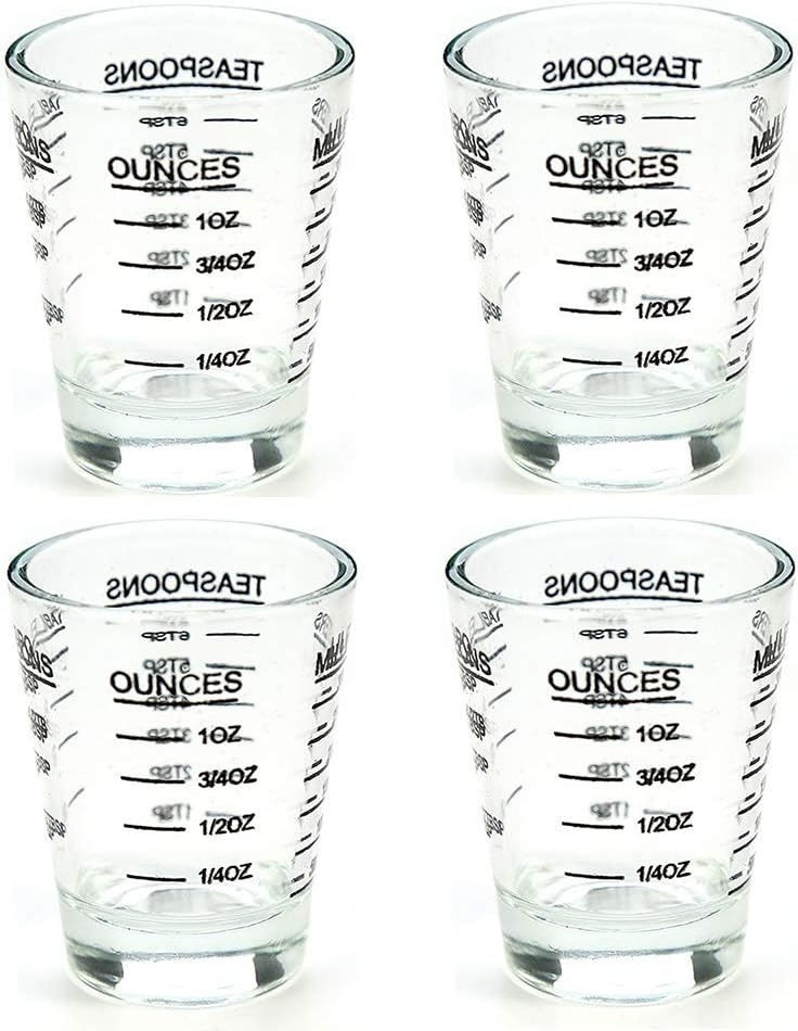 Shot Glasses Measuring cup Liquid Heavy Glass Wine Glass Espresso Shot Glass 1.5OZ/45ML (2 pack-45ml)   price checker   price