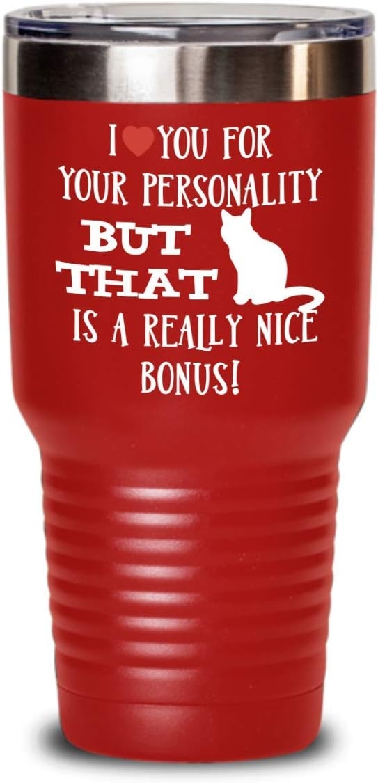 Bonus Pussy Tumbler Girlfriend Gift – for Wife Valentines Dating Anniversary Funny Coffee Comment Tea Cup Gag Gift for Women