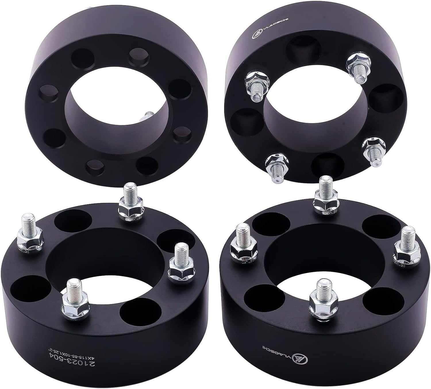 VLAOSCHI Black Forged 4×4 Golf Cart Wheel Spacers 1.5 Inch with 1/2″ Studs Compatible with EZ GO EZGO Club Car (Bolt Pattern