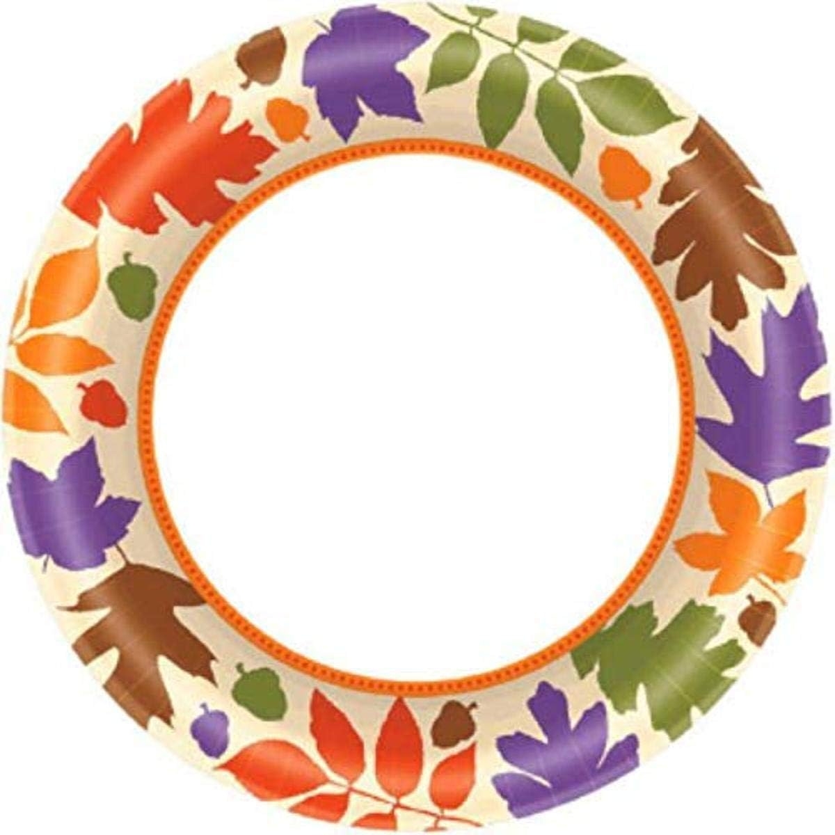 Amscan Otoño calidez Thanksgiving Party Plates (40 unidades), Multicolor   price checker   price checker Description Gallery