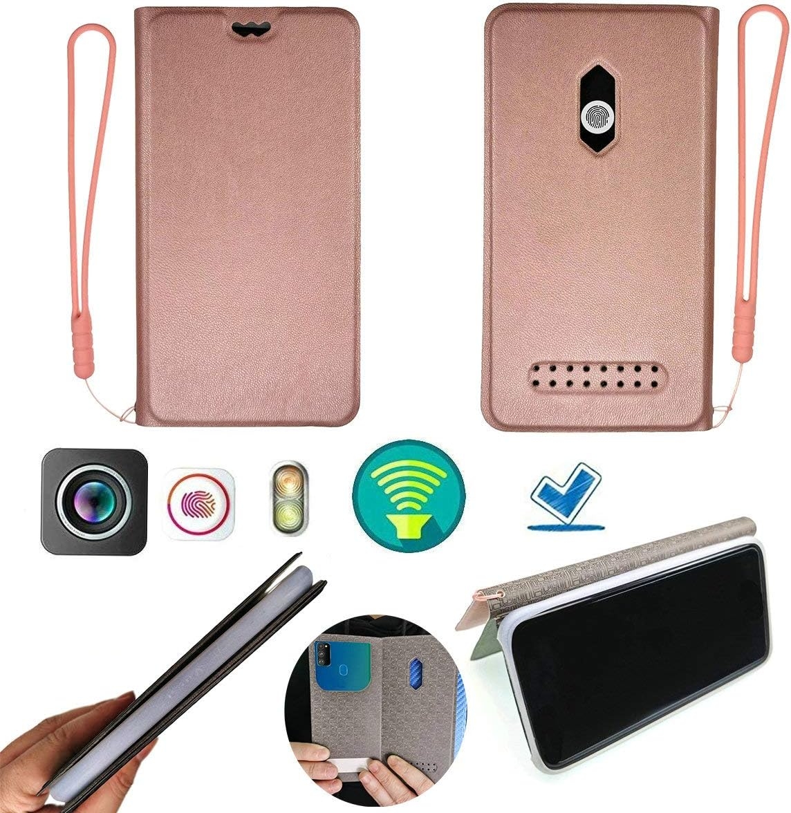 Case for I-Onikw Ionik I643 Case Silicone Protection Ring + Flip Cover Stand Shell Pink   Import  Single ASIN  Import
