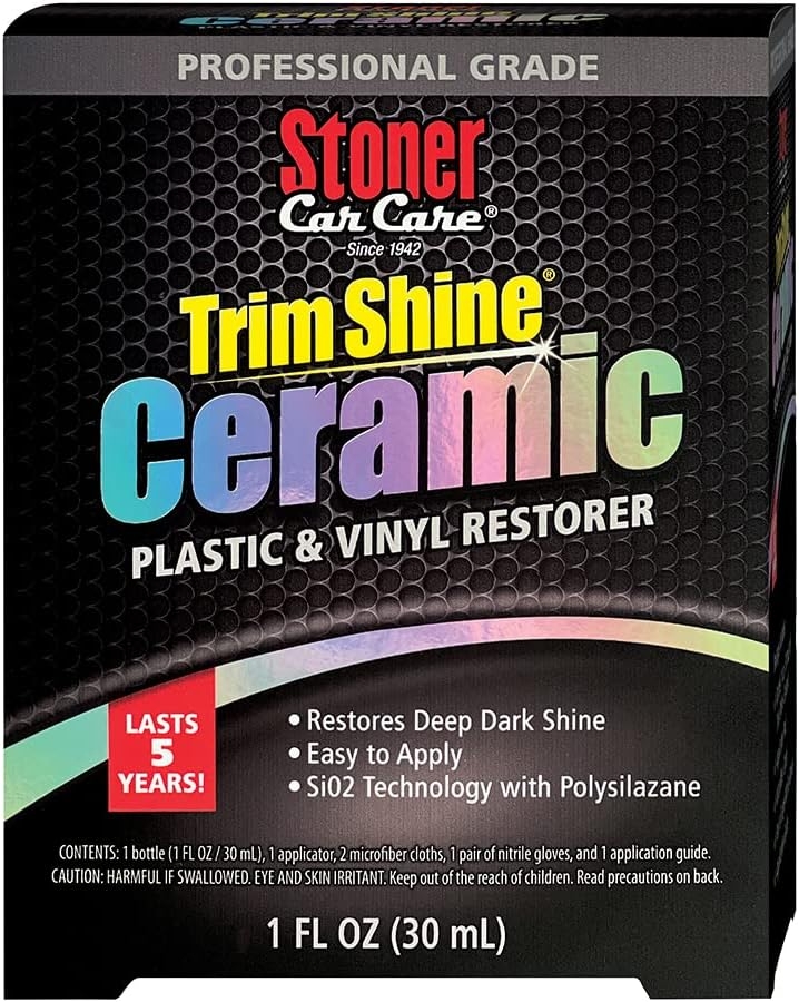 Stoner Car Care 95451 Trim Shine Ceramic Plastic and Vinyl Restorer Kit Professional Grade Restore Automotive Create a