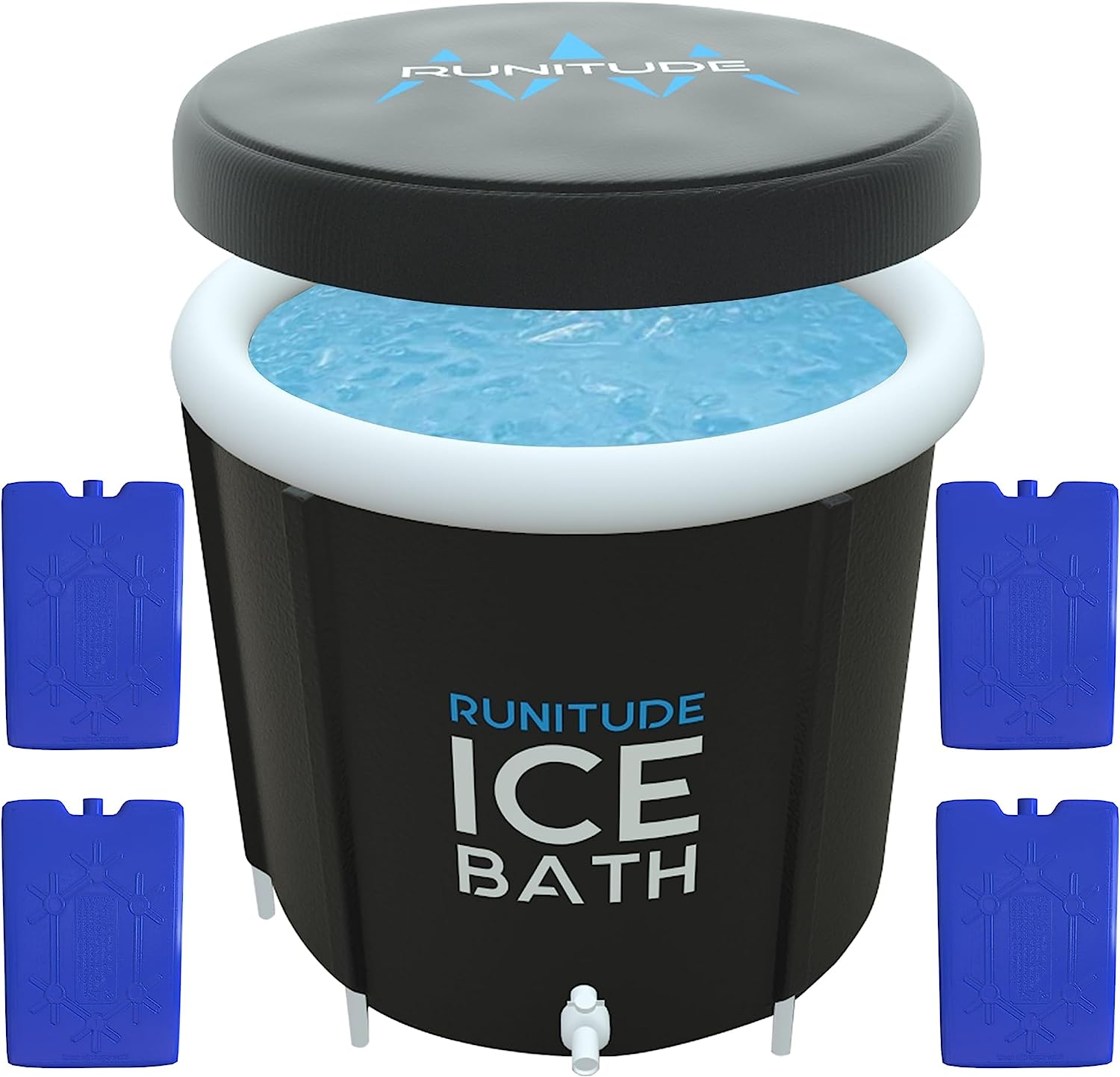 Runitude Ice Bath Tub | Cold Plunge Chiller for Athletes and Adults| Portable Polar Recovery Pod | Icepod Pool Therapy Barrel |