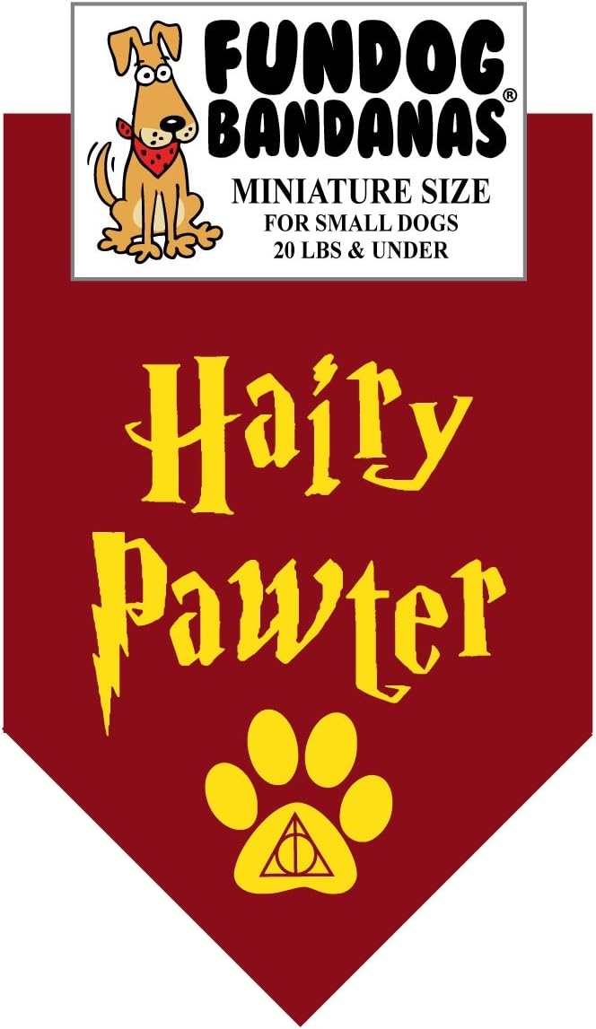 Hairy Pawter Dog Bandana (Miniature for Small Dogs Less Than 20 lbs)   price checker   price checker Description Gallery