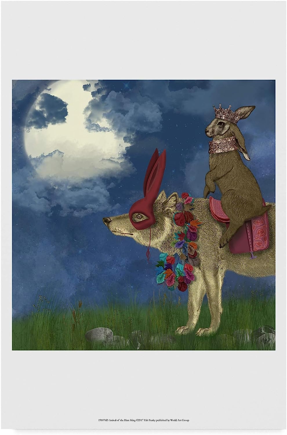 Trademark Fine Art, 12×19-Inch Arrival of The Hare King by Fab Funky   Import  Single ASIN  Import  Multiple ASIN ×Product