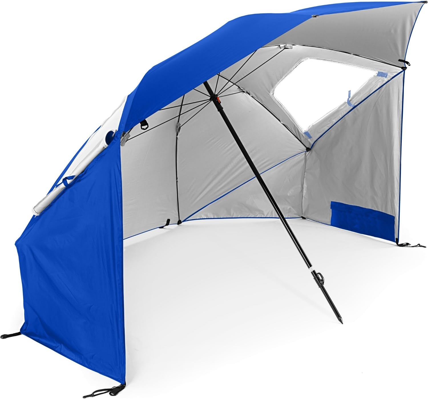 Sport-Brella Super-Brella SPF 50+ Sun and Rain Canopy Umbrella for Camping, Beach and Sports Events (8-Foot, Blue)   price
