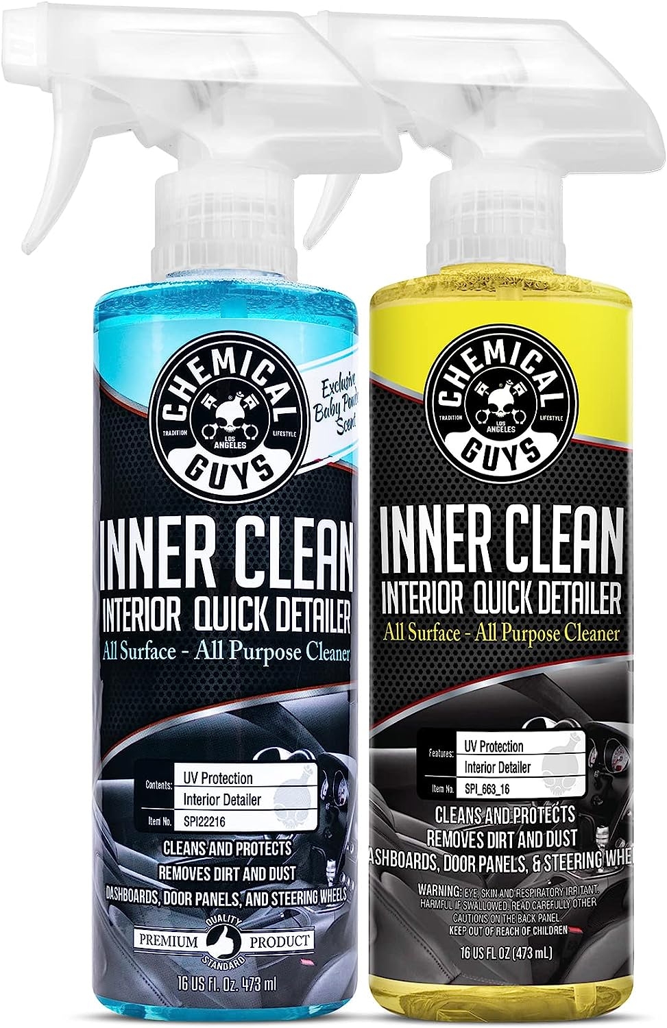 Chemical Guys SPI22216 InnerClean Interior Quick Detailer & Protectant, Baby Powder Scent, 16 oz   Import  Single ASIN