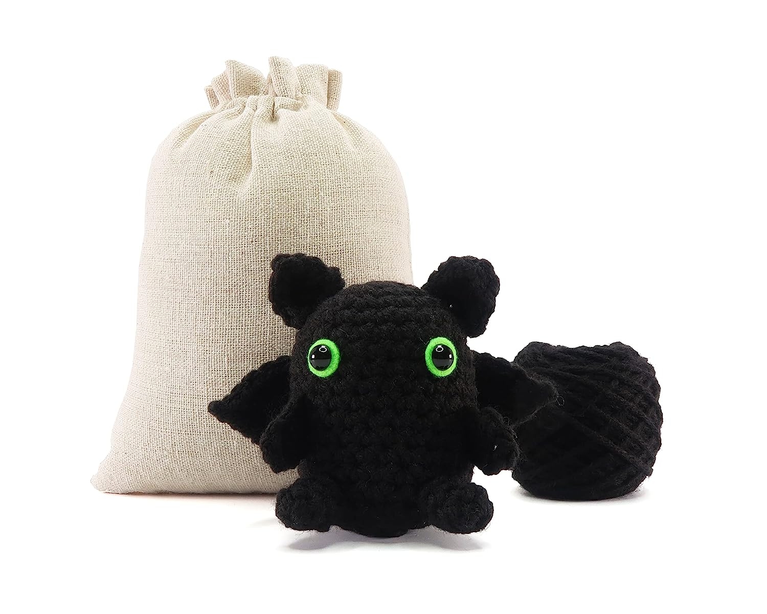 Beginner Bat Dragon Crochet Kit – Easy Crochet Starter Kit – Crochet Animals Kit – Amigurumi Kit – Crochet Gift – Animal Crochet