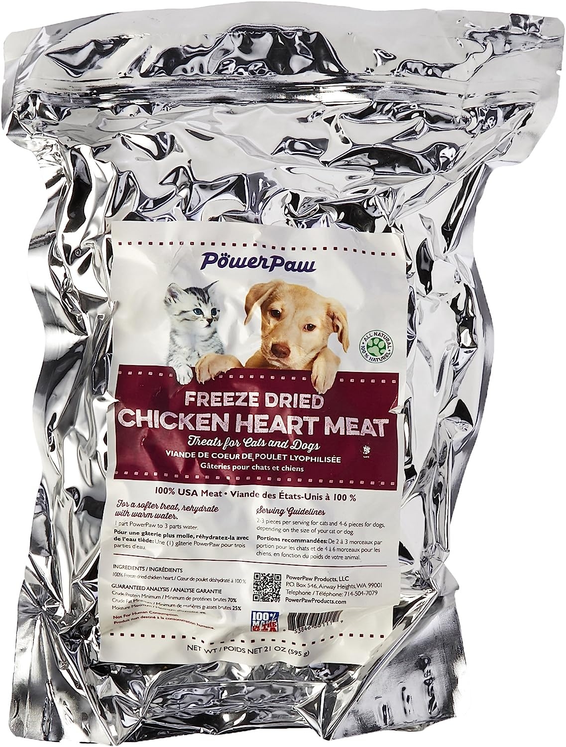 Power Paw Products 1 Pouch Freeze Dried Chicken Hearts, 21 Oz   price checker   price checker Description Gallery Reviews