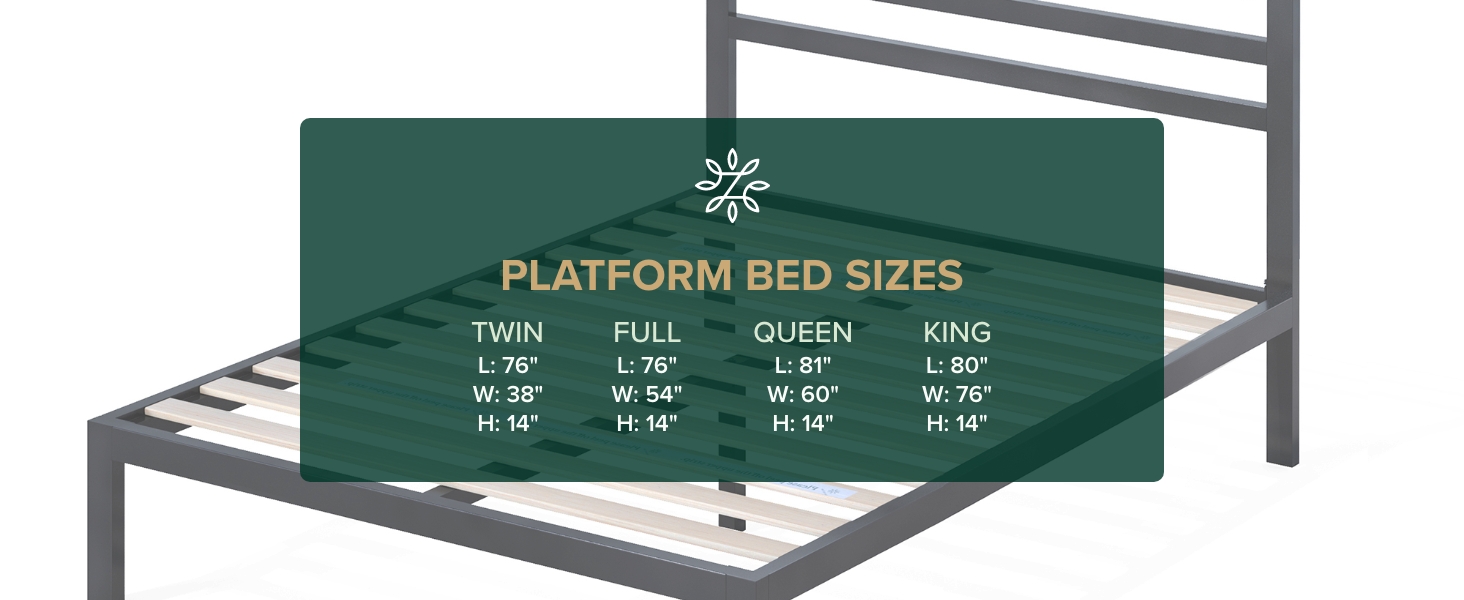 Mia with Headboard Bed Sizes