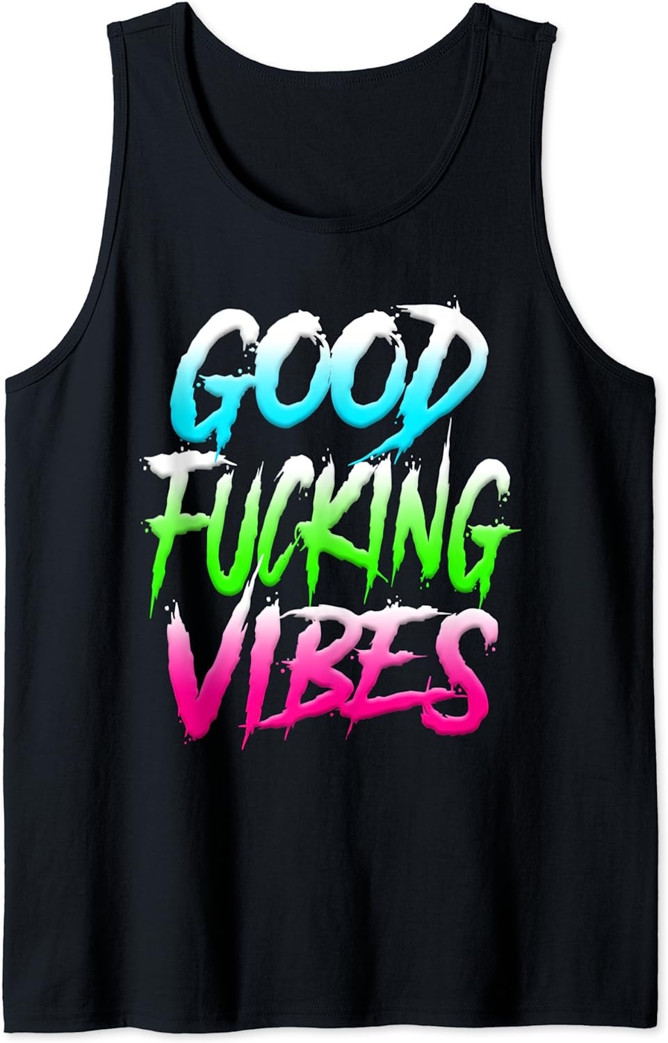 Good Vibes – Camisa rave, camisa Good Fucking Vibes, camiseta sin mangas EDM, Negro, S   price checker   price checker