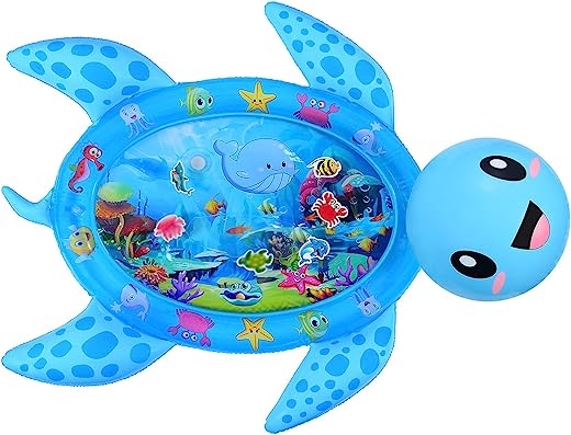 MAGIFIRE Tummy Time Water Mat for Infants 3-12 Months Old, Sea Turtle Measures 36 Inches x 46 Inches, Water Mat for Babies, BPA-Free, Tummy Time Toys