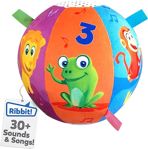 Move2Play, Toddler & Baby Ball with Music and Sound Effects, Baby Toy for 6 to 12 Months, Boy and Girl 1 Year Old Birthday Gift