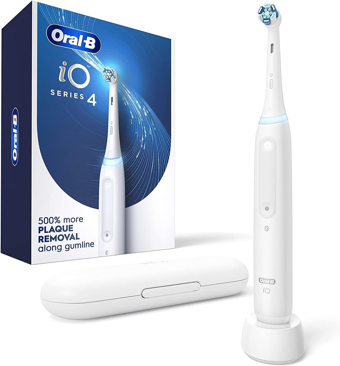 Oral-B iO Series 4 Electric Toothbrush with (1) Brush Head, Rechargeable, White   price checker   price checker Description