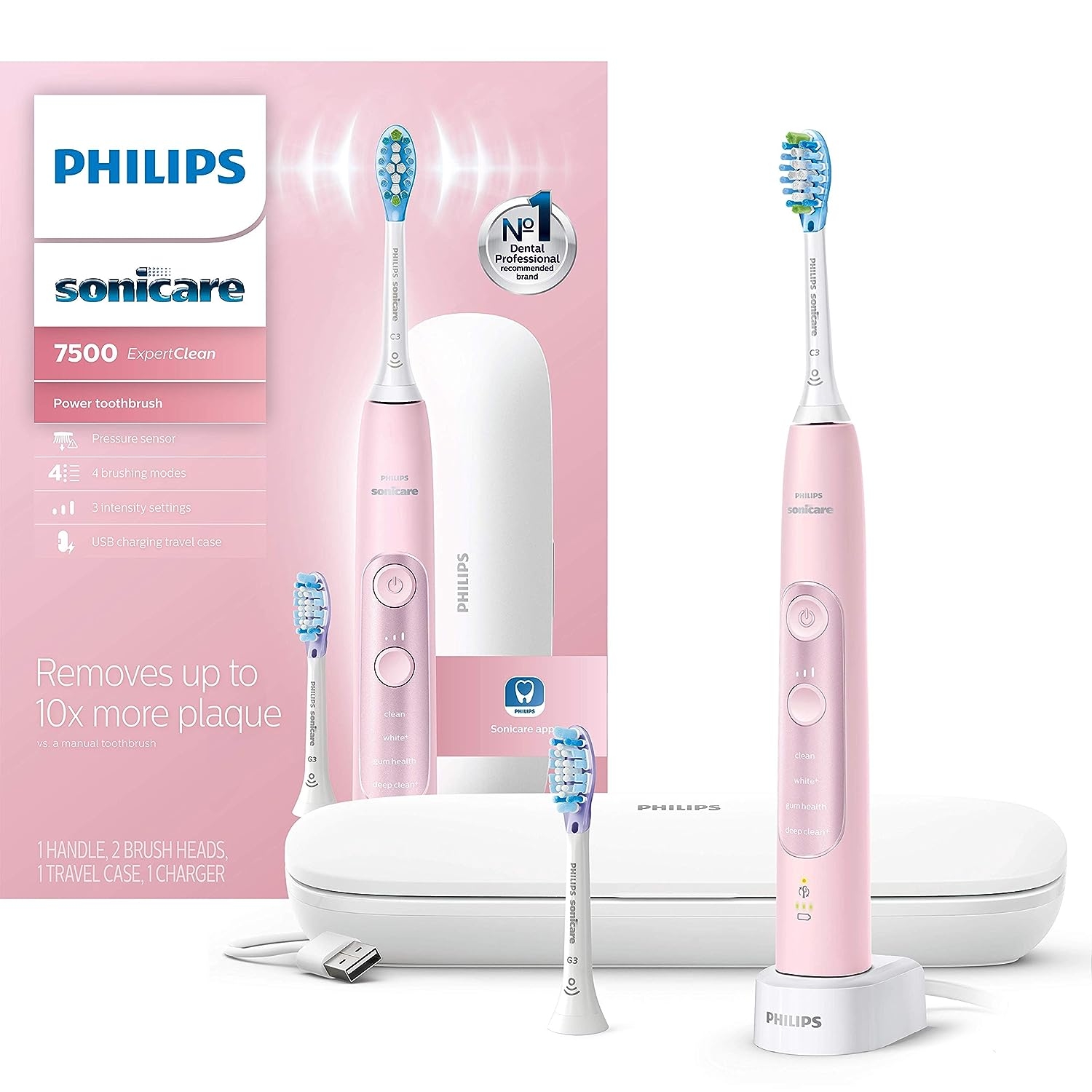 Philips Sonicare ExpertClean 7500, Rechargeable Electric Power Toothbrush, White, HX9690/06   price checker   price checker